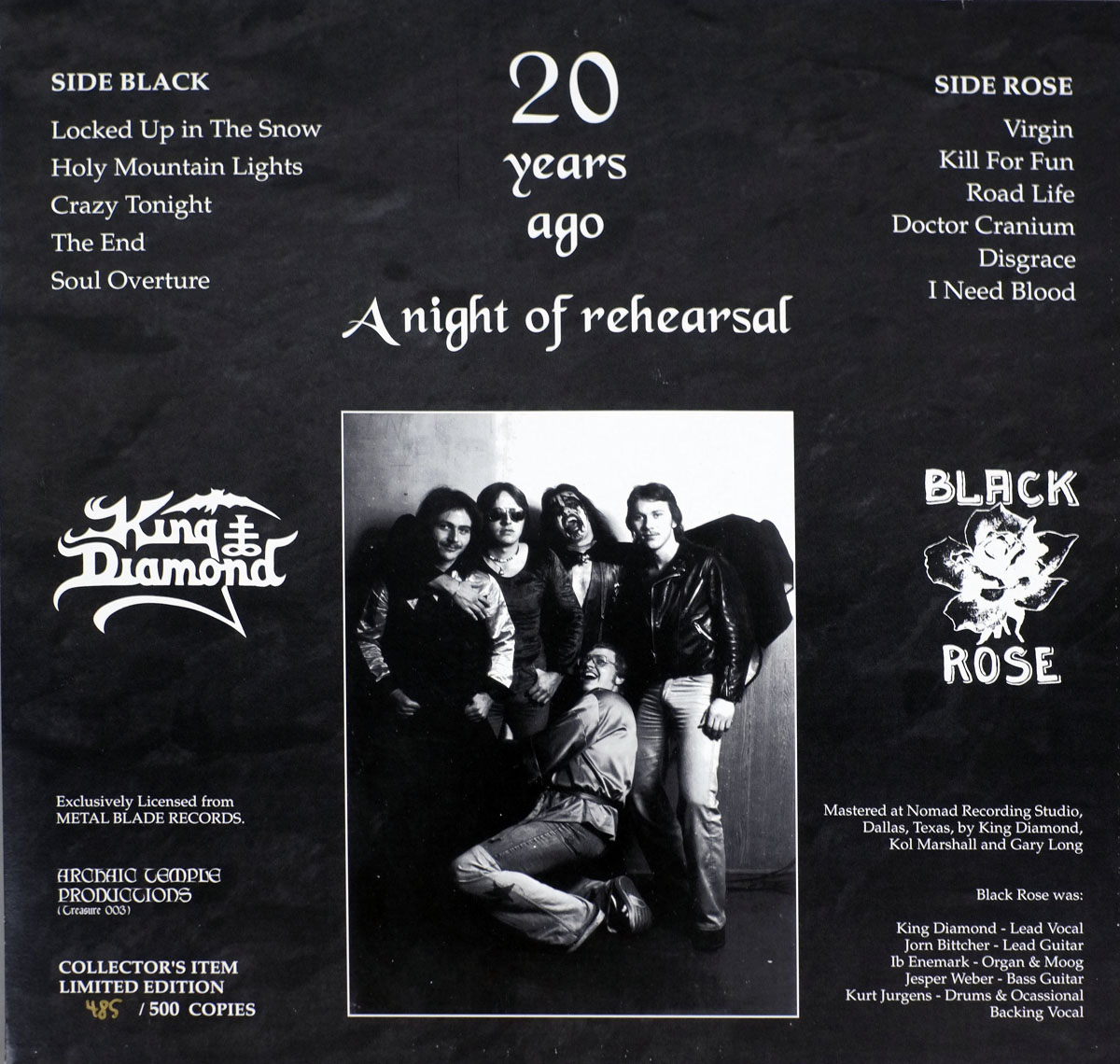 High Resolution Photo #2 king diamond black rose 20 years ago